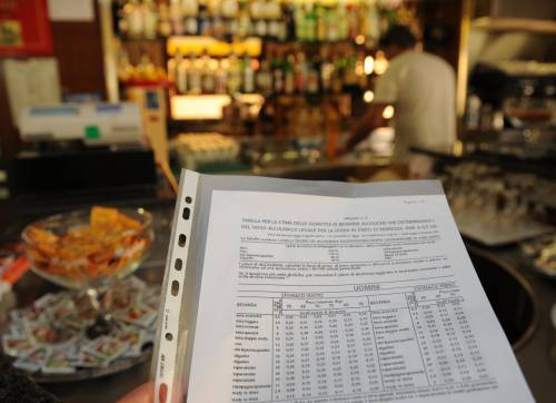 Da oggi tabelle anti alcol in tutti i locali