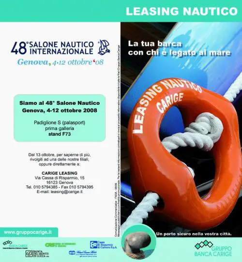 Salone Nautico, Banca a vele spiegate