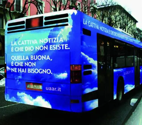 Parte laltra propaganda: «Dio esiste, è Gesù»