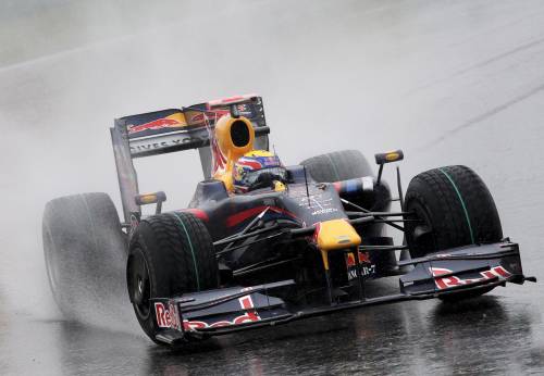 Doppietta della Red Bull 
sotto il diluvio, 
terza la Brawn di Button