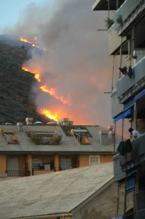 Incendi, paura in Liguria: 
Genova è sotto assedio 
evacuazioni e Canadair