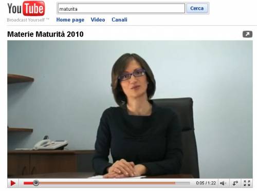 Maturità: le materie su Youtube