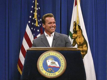 Schwarzenegger tedoforo d'eccezione