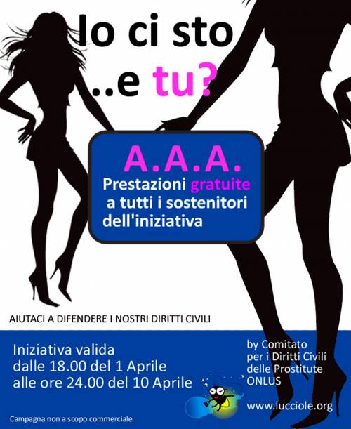 Prostituzione, invito choc a Pordenone 
Sul web buoni per prestazioni gratis