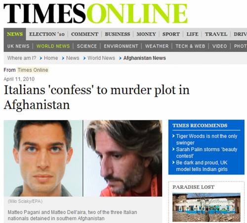 Emergency, Times zittito dal governatore afgano: "Non hanno confessato"