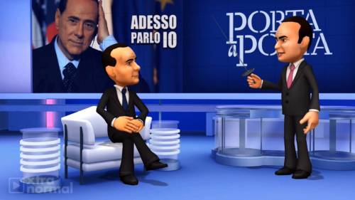Porta a Porta diventa virtuale, Berlusconi e Vespa si trasformano in avatar
