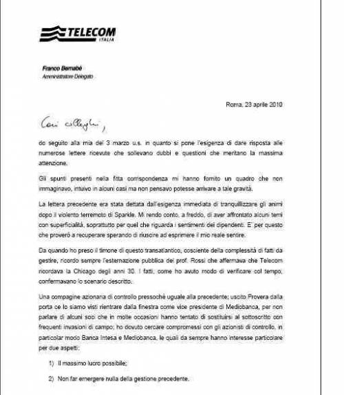 Telecom, una circolare annuncia la svolta: basta privilegi. Ma è un falso