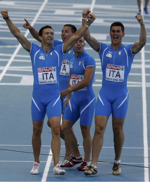 Atletica, uomini volanti: 4x100 azzurra d'argento