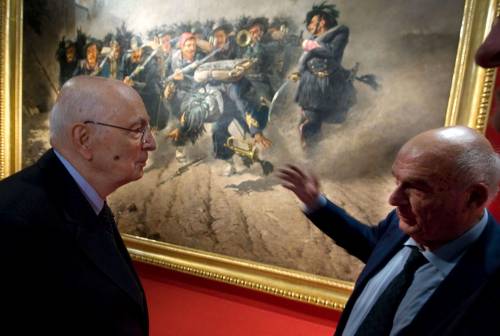 Due "quadri sensibili"alla mostra 
sul Risorgimento 
inaugurata da Napolitano