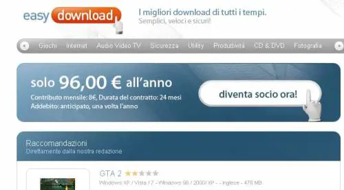 Supermulta dell'Antitrust 
per il sito Easydownload 
Rubavano soldi agli utenti