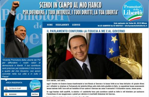 Il messaggio di Berlusconi ai Promotori della libertà
