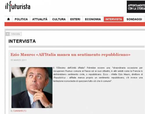 L'ultima svolta dei finiani: 
Ezio Mauro e Repubblica 
sono i loro nuovi "guru"