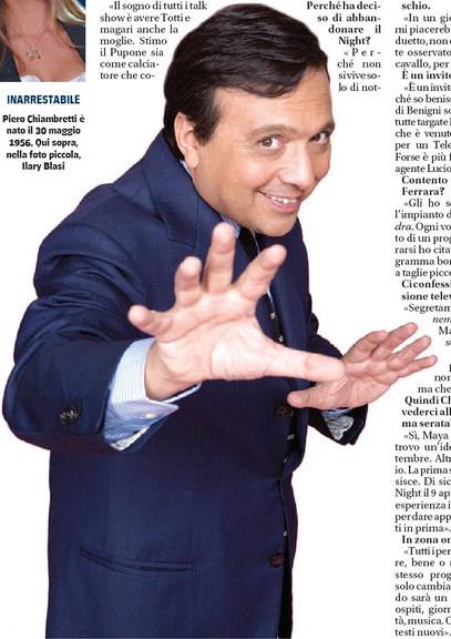 Piero Chiambretti:  
"Chiudo il Night  
e vado in prima serata"