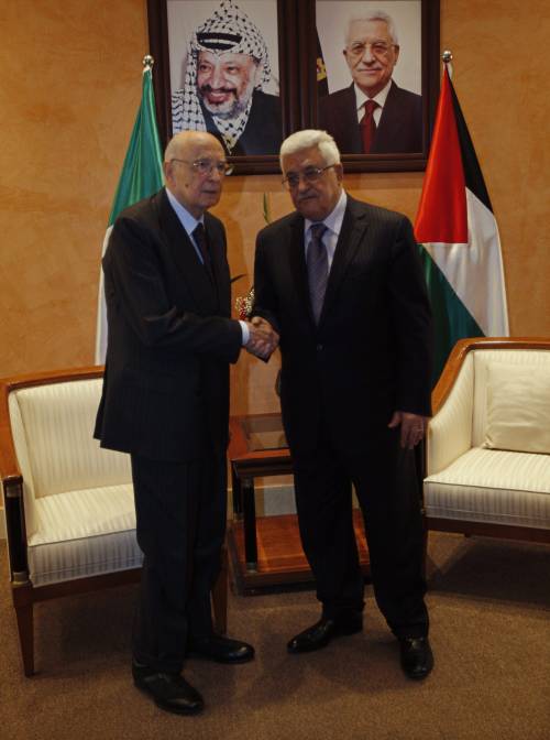 Medioriente, Napolitano apre ai palestinesi: 
"Avranno un proprio ambasciatore a Roma"