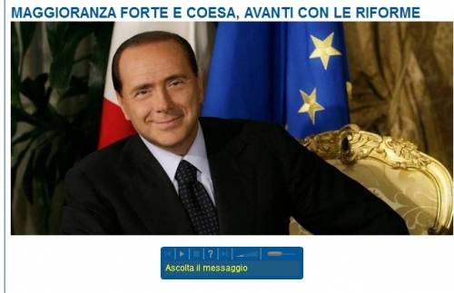 Silvio Berlusconi: "Avanti con le riforme"