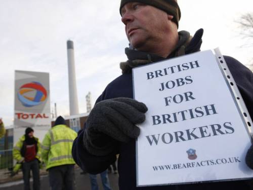 Gb, ministro del lavoro: 
basta assumere immigrati 
rubano il posto agli inglesi