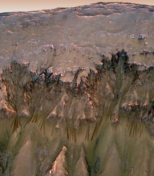 Scoperte tracce di acqua "stagionale" su Marte 
Forme di vita sul pianeta? Non è da escludere...