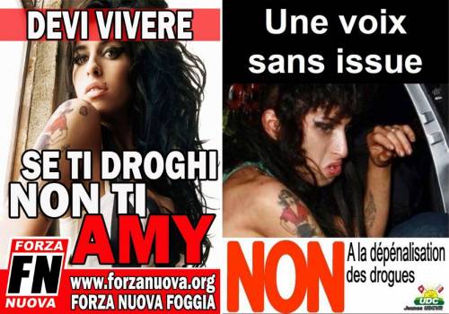 Amy Winehouse testimonial inconsapevole  
Dai politici agli spacciatori: tutti la sfruttano