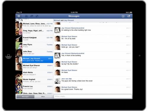 Facebook sbarca su iPad 
Pronta la release ufficiale 
dell'applicazione social