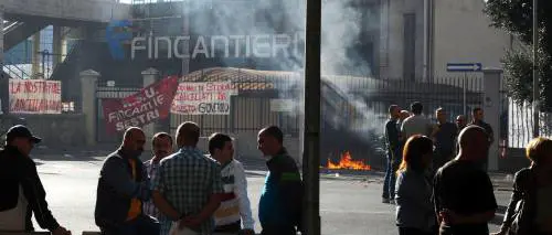 Fincantieri, lanno nuovo riparte dal blocco stradale