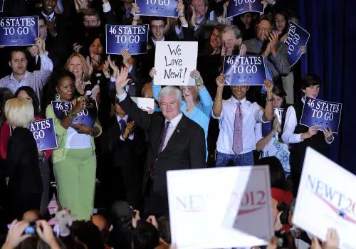 Gingrich, a corto di soldi,  vuol resistere fino a marzo,  quando si voterà negli stati del Sud