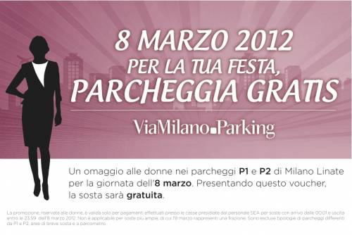 Linate festeggia le donne: parcheggio gratis l'8 marzo