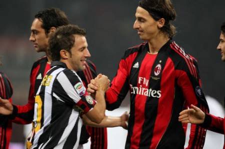 Questa sera Juve-Milan, il "clasico" italiano Ibra in campo, ultima recita di Del Piero