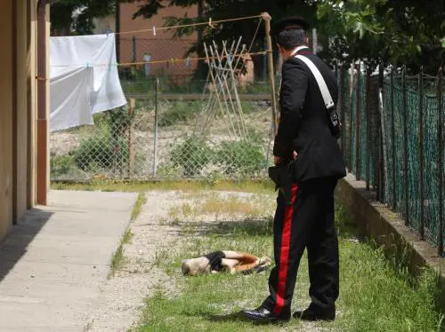 Lancia il figlio poi si butta dal balcone