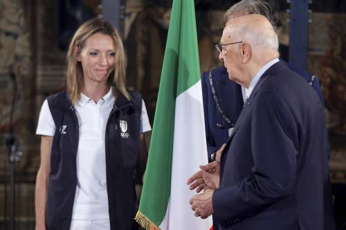 Olimpiadi, da Napolitano il tricolore alla Vezzali