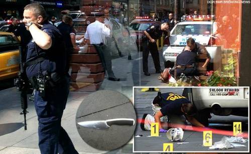 Time Square, estrae un coltello e la Polizia gli spara. È troppo