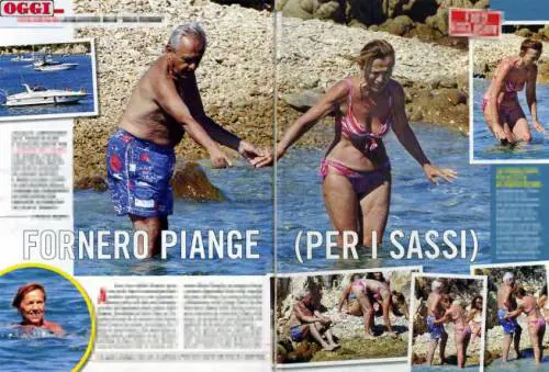 Elsa Fornero al mare in Sardegna