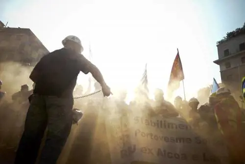 La protesta dell'Alcoa si sposta a Roma