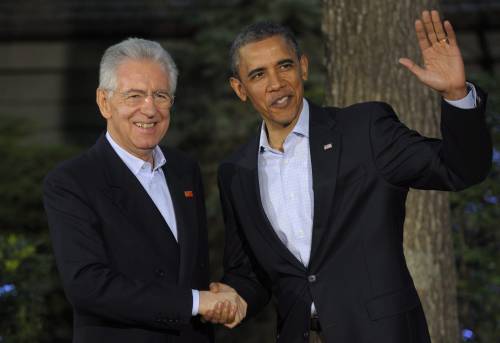 Obama e Monti al Summit G8 di Camp David