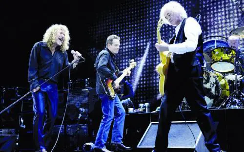 Il 10 dicembre del 2007 i Led Zeppelin in concerto a Londra