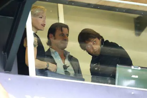 FOTO Valentina Mezzaroma in tribuna con Conte