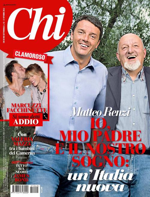 Renzi e suo padre sulla copertina di Chi