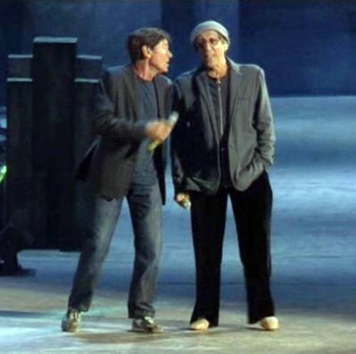 Adriano Celentano con Gianni Morandi a "Rock Economy"