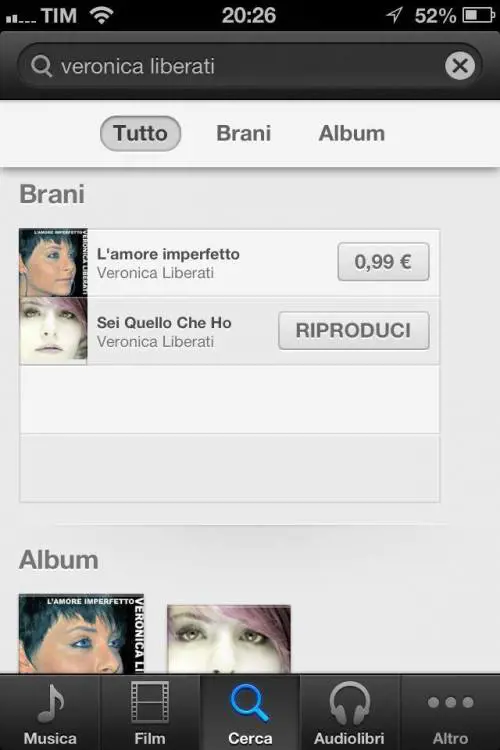 Screenshot dalla pagina Facebook della cantante