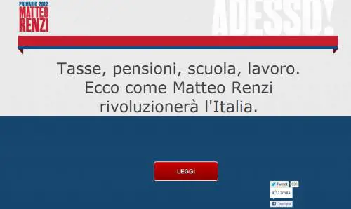 Il falso programma di Renzi impossibile da leggere...