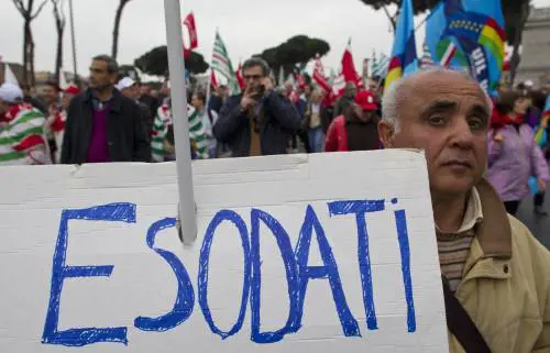 Esodati, contributo del 3% dai redditi sopra 150mila euro