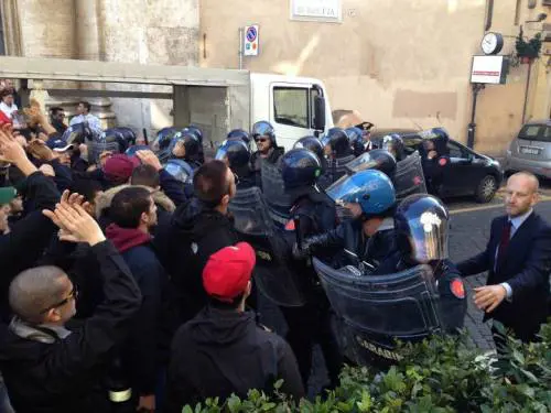 Studenti in piazza a Roma