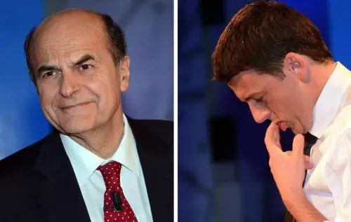 Pier Luigi Bersani e Matteo Renzi