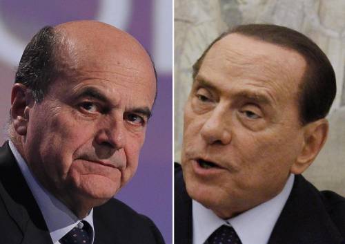 Pier Luigi Bersani e Silvio Berlusconi