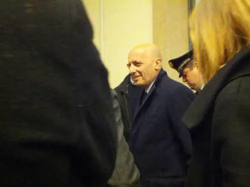 Il direttore Alessandro Sallusti al tribunale di Milano