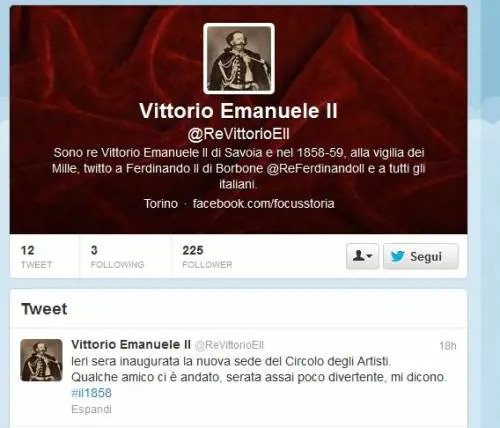 Vittorio Emanuele II e Ferdinando II di Borbone sbarcano su Twitter