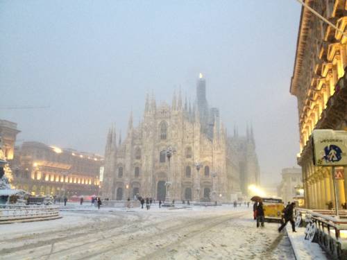 Maltempo, Nord Italia sotto la neve