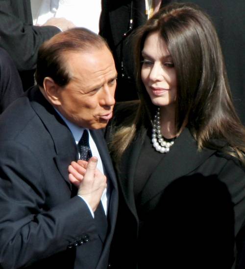 Silvio Berlusconi insieme all'ex moglie Veronica Lario