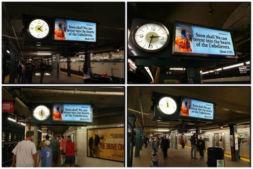 New York, slogan anti islamici nella metropolitana