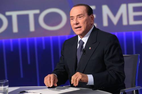 Silvio Berlusconi ospite della trasmissione "Otto e Mezzo"