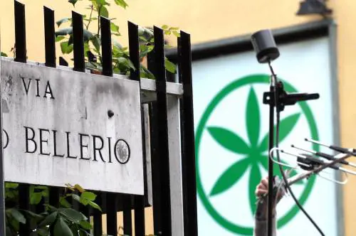 Via Bellerio, sede della  Lega Nord a Milano